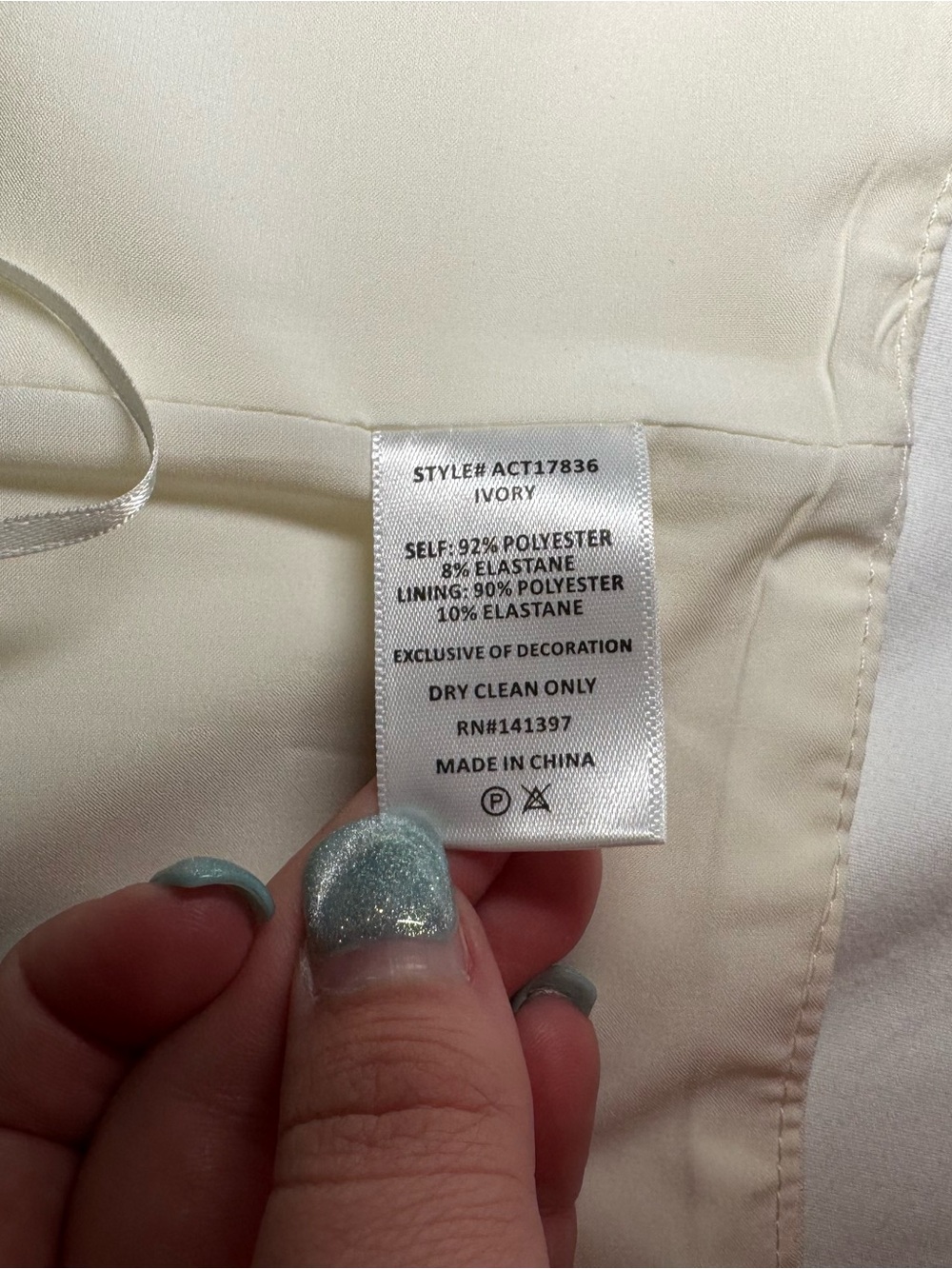 ASTR the Label Shanna Strapless Corset Top Ivory White Rhinestone Size S - Picture 6 of 6